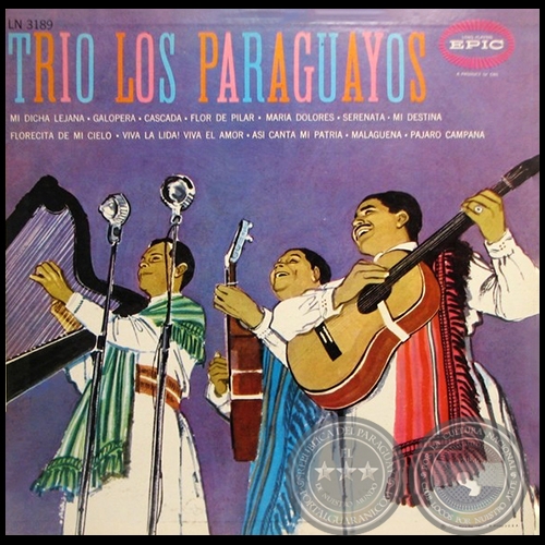  TRÍO LOS PARAGUAYOS - LN 3189 - Año 1958